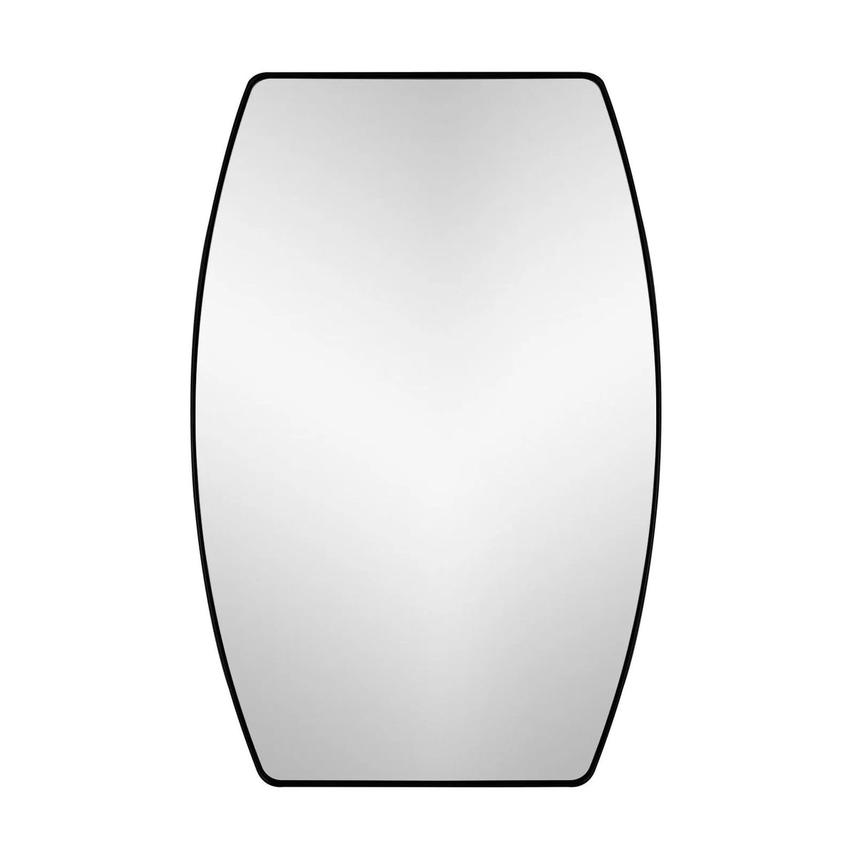 Modern Oblong Metal Wall Mirror, Decorative Elongated Hanging Mirror for Living Room, Bedroom and Entryway