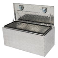 GZXS 36" Aluminum Storage Box Truck Underbody Toolbox Trailer RV Tool Heavy Duty Aluminum Tool RV ATV Trailer Storage Boxes W/Locks Keys Silver (36" x 18" x 17")
