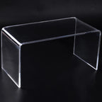 32" Clear Acrylic Waterfall Coffee Table, 20mm Thick Rectangle Modern Transparent Table for Living Room
