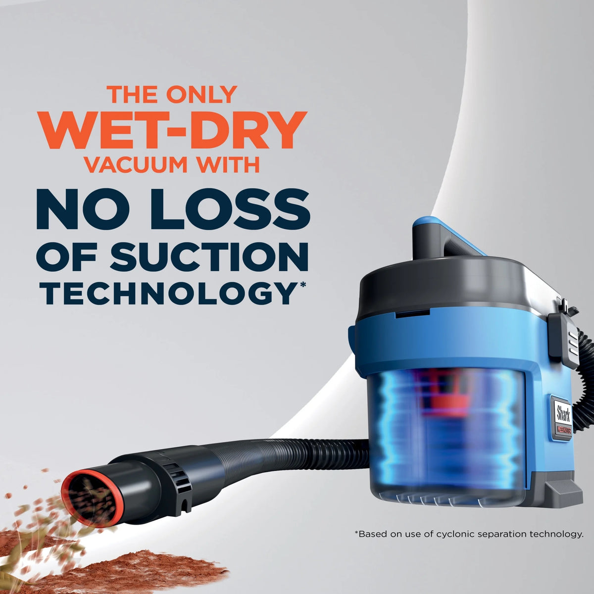 Shark MessMaster Portable Wet and Dry Vacuum for Home, Shop, Garage, 1 Gallon, Corded