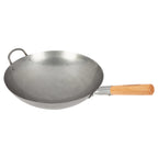 Outdoor Wok Station, 50,000 BTU Propane Outdoor Wok Burner w Prep Table, 14 Carbon Steel Wok for Stir Fry, Searing, BBQ Black
