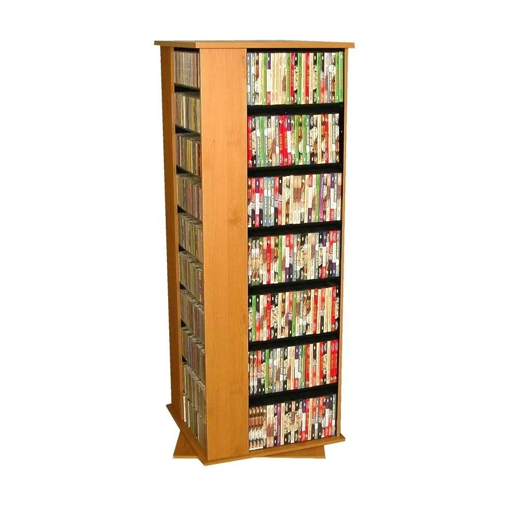Revolving Media Tower Grande Walnut