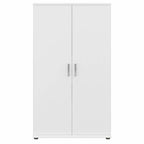 Pemberly Row Tall Garage Storage Cabinet in Platinum Gray - Engineered Wood