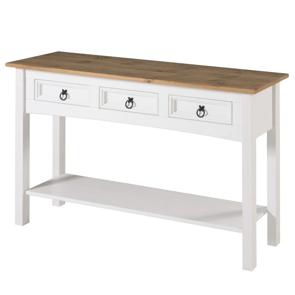 Wood Console Table with 3 Drawers, Entryway Hallway Storage and Display Table for Home