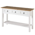 Wood Console Table with 3 Drawers, Entryway Hallway Storage and Display Table for Home