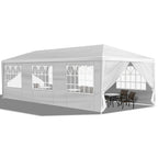 10'x30' Canopy Tent, Canopy Party Tent with 8 Removable Sidewalls,Waterproof Gazebo Tent for Patio/Outdoor/Wedding Parties and Events, White