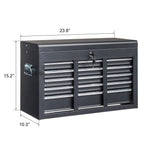 IVV Tool Storage Box Chest with 5 Drawers Steel Repair Tool Box with Lock and Key, Black