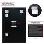 Frameless Beveled Prism Wall Mirror, Clear Square or Rectangular Decorative Mirror for Bathroom, Bedroom and Home Decor