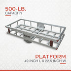 Aluminum Hitch Cargo Carrier- 500-Lb Capacity Silver 49inx22.5inx8inH