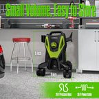 Electric Pressure Washer, 4800 PSI 3.0GPM High Pressure Cleaning Machine with 35 FT Power Cord, 20 FT Hose, Foam Cannon, 4 Nozzles,Easy Store for Car/Garage/Patio, Green