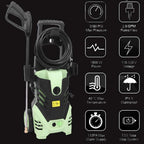 Heavy Duty 2200PSI (Max 3000PSI) Electric High Pressure Washer 1800W 1.7GPM Jet Sprayer, Professional Power Washer Cleaner Machine, w/ Hose Nozzle Gun, Great for Cleaning Cars Trucks
