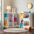 RiverRidge Kids Corner Playroom Cabinet with 6 Toy Storage Cubbies and 3 Shelves - White