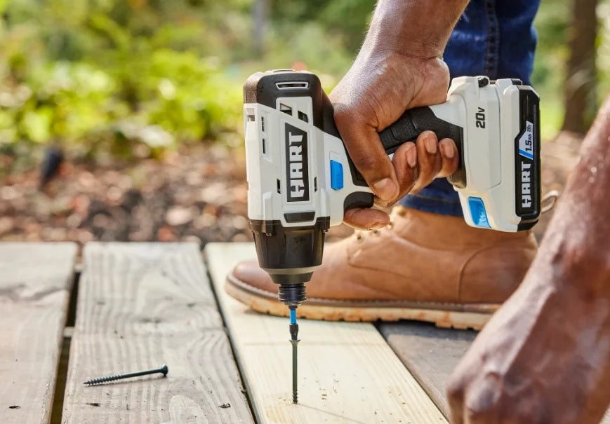HART 20-Volt Cordless 1/4- Hex Impact Driver 2-Pack 4AH Battery Kit Bundle