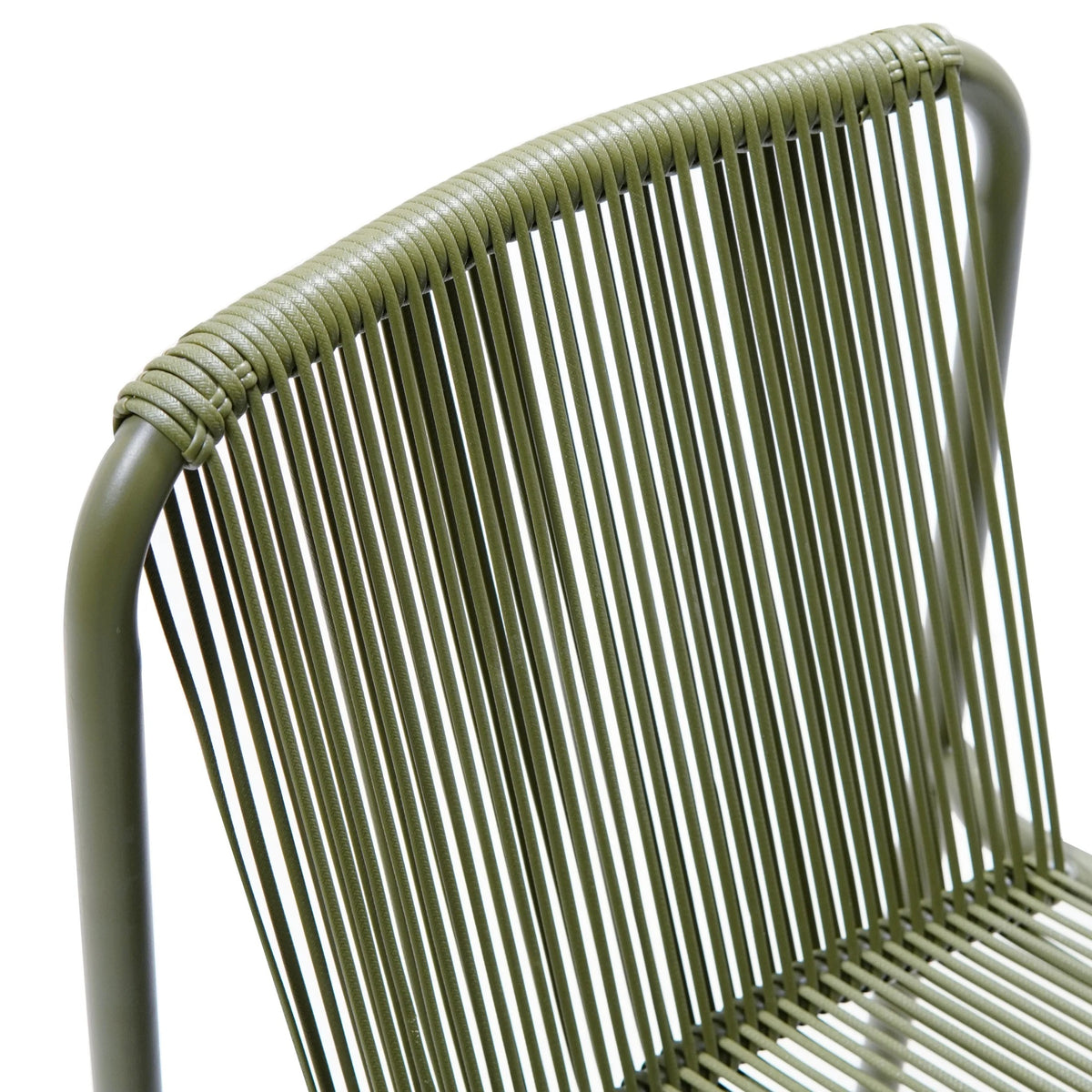 Christopher Knight Home Modern Rattan Patio Dining Chairs, Metal Frame, Green, Set of 2