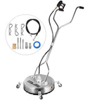 VEVOR 21" Surface Cleaner Pressure Flat Surface Cleaning 4000 PSI Max Working Pressure Flat Surface Cleaner Stainless Steel Rotating Surface Cleaner with 3 Nozzle Front Spray Bar