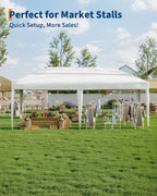 Arigeas Pop Up Canopy Tent 10'x10' with Adjustable Height, Easy Outdoor Sun Shade Shelter for Party, Event, Patio