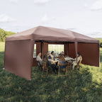 UBesGoo Ez Pop Up Patio Canopy Tent Gazebo Outdoor Party with 6 Sidewalls 10 x 20 ft Blue