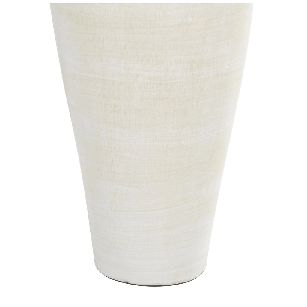Tall Ceramic Amphora Floor Vase, White Decorative Vase for Home Decor