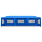 ALFRESCO 10'x30' Waterproof Outdoor Party Tent with 8 Removable Sidewalls - Perfect for Patio Weddings, Blue