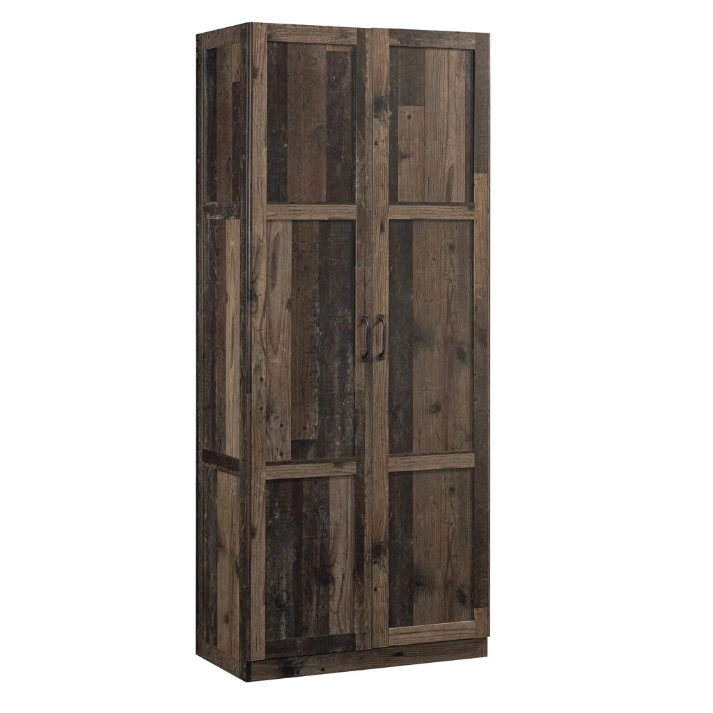 Sauder Select 2 Door Storage Cabinet, Reclaimed Pine Finish