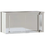 vidaXL Kitchen Wall Cabinet with Shelf Storage Restaurant Stainless Steel