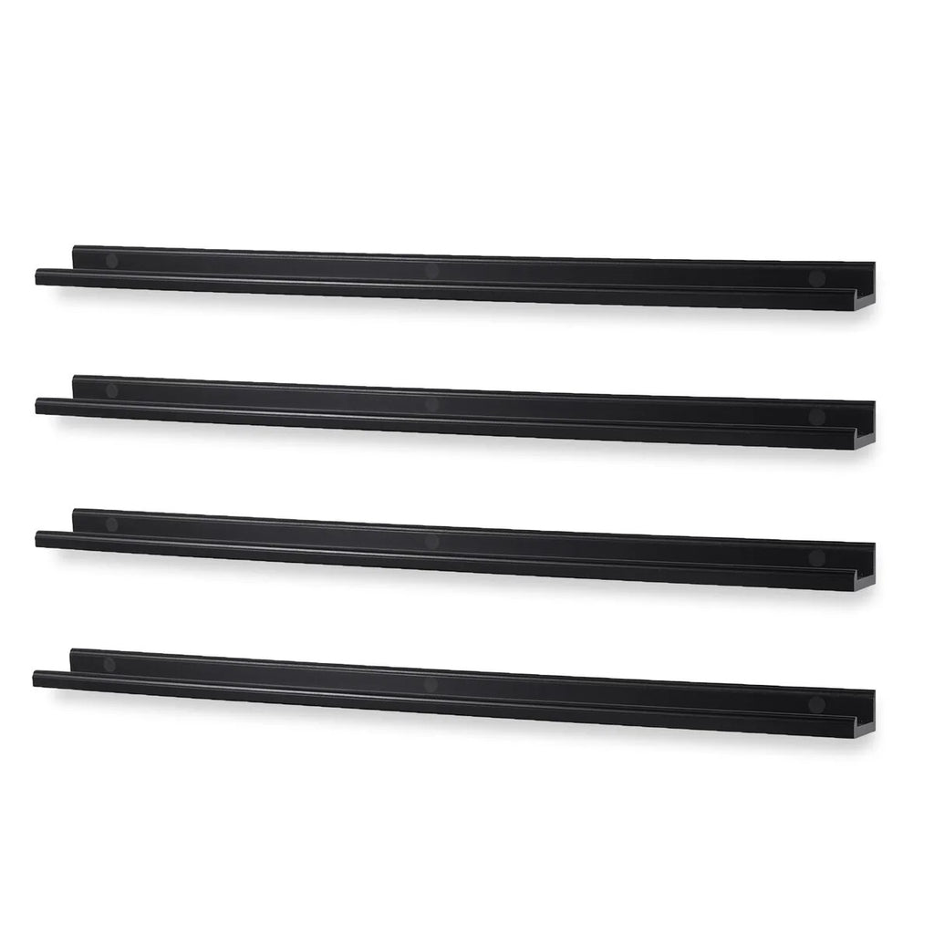 Set of 4 Floating Wall Shelves, 46 Inch Picture Ledge Display Shelves for Photos, Artwork and Home Decor