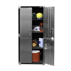 Seville Classics UltraHD? Steel Body Lockable Storage Cabinet Organizer Locker Shelving Unit, Graphite, 30" W x 18" D x 72" H
