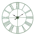 Modern Round Metal Wall Clock, Decorative Circular Hanging Clock for Living Room, Bedroom and Office