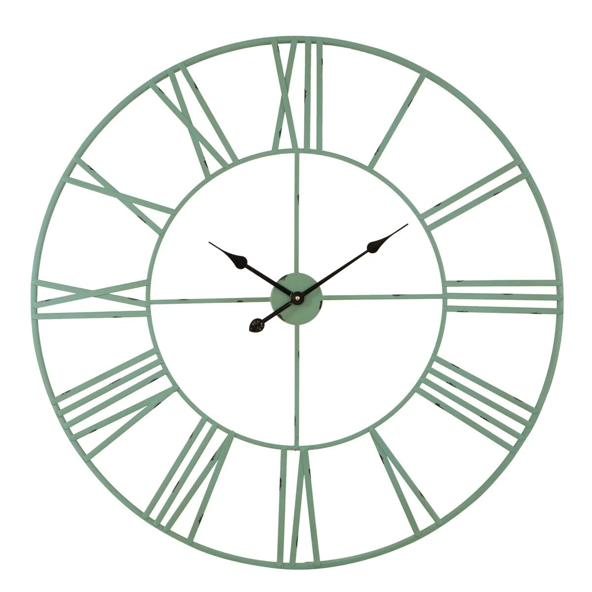 Modern Round Metal Wall Clock, Decorative Circular Hanging Clock for Living Room, Bedroom and Office