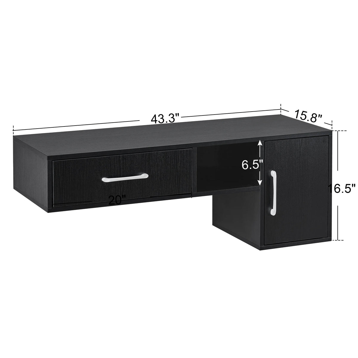 BarberPub Barber Wall Mount Station with Drawers, Beauty Multi-Functional Storage Cabinet 2530
