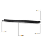 Set of 4 Floating Wall Shelves, 46 Inch Picture Ledge Display Shelves for Photos, Artwork and Home Decor