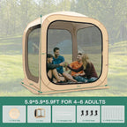 Slsy Screen House Tent Pop-Up, Portable Screen Room Canopy Instant Screen Tent Outdoor Camping Tent with Carry Bag for Patio, Backyard, Deck & Outdoor Activities