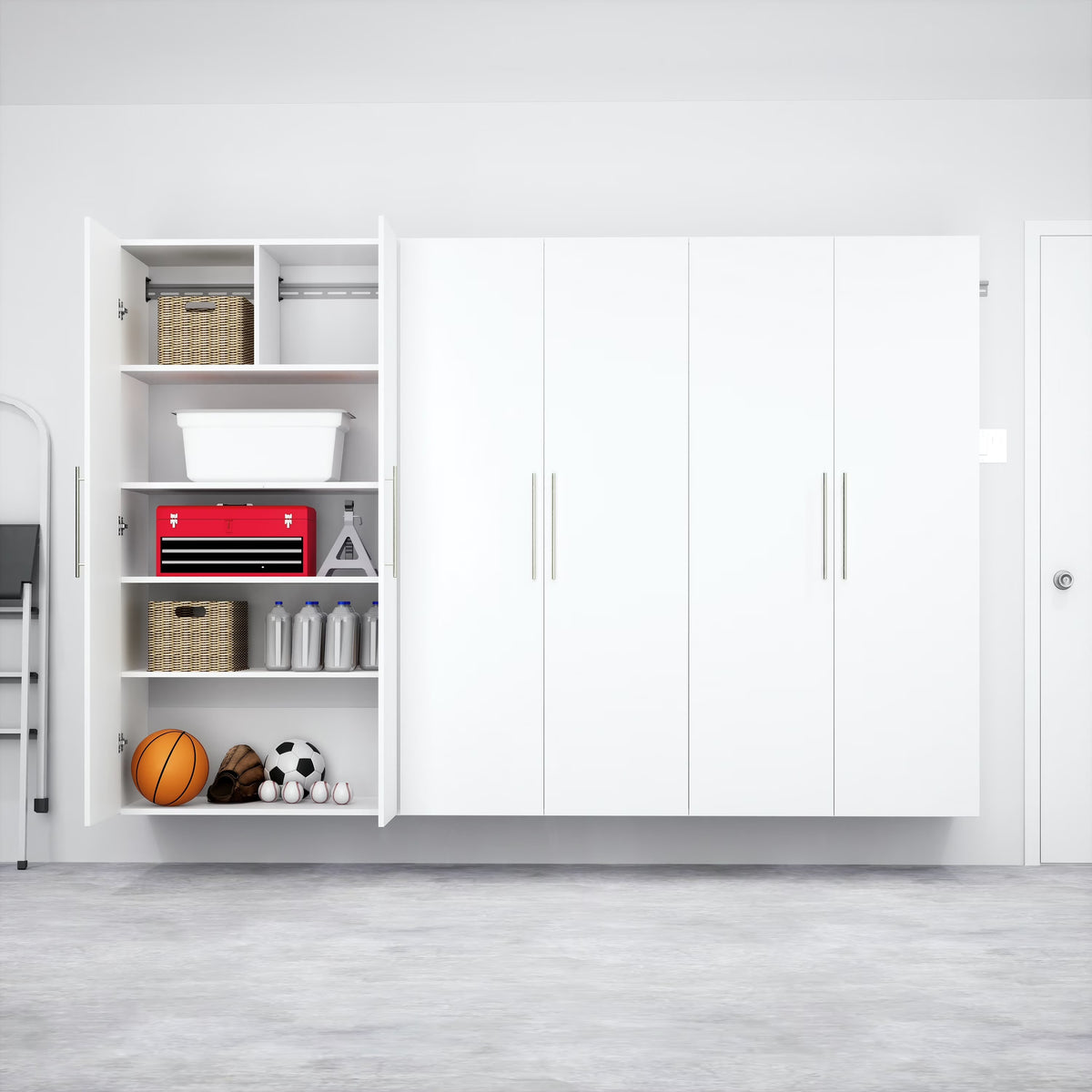 Prepac 3-Piece Extra Large HangUps Storage Cabinet Set, Light Gray
