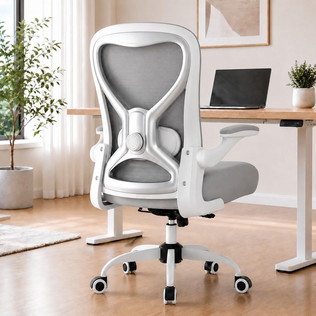 Ergonomic Home Office Chair, 4-Way Lumbar, Thick Cushion, 330LBS