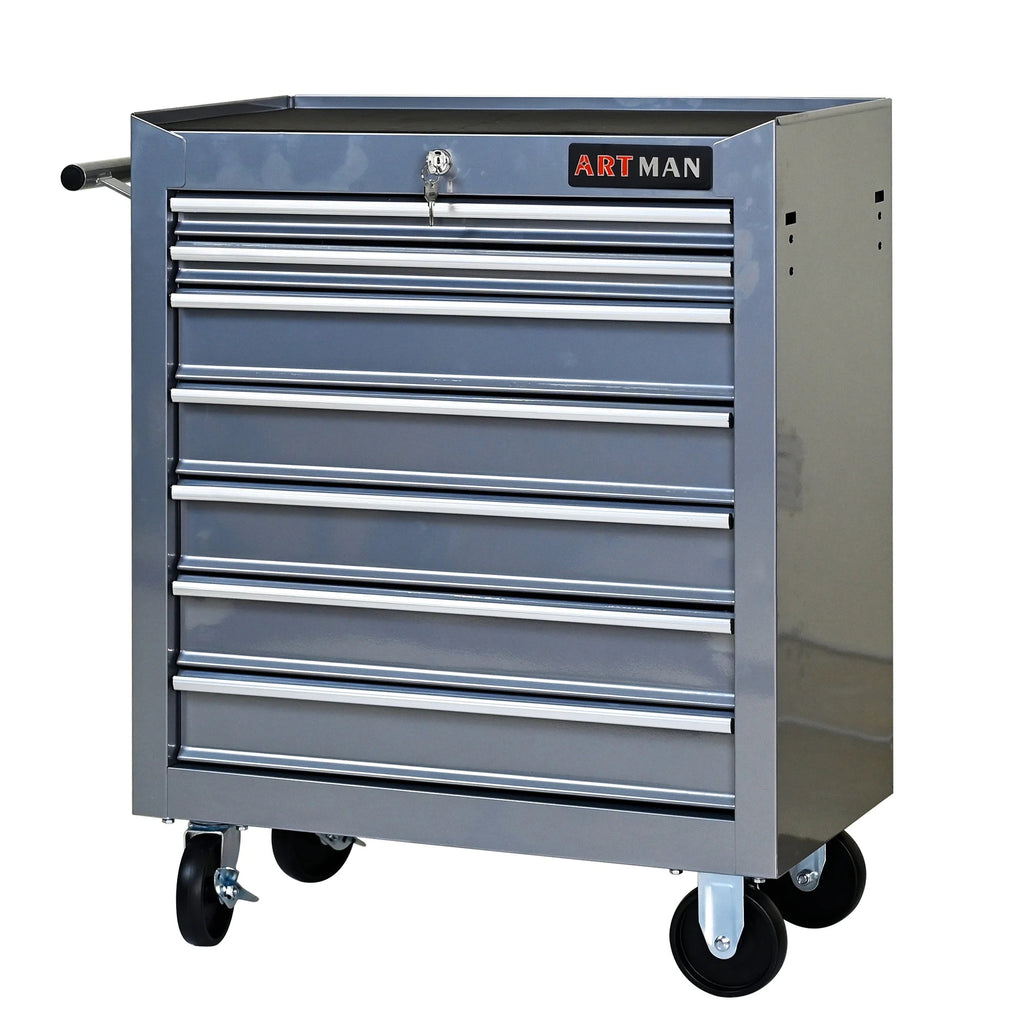 ARTMAN 7 Drawer Tool Rolling Storage Cart ,Tool Boxes Tool Chest with Wheels and Drawers for Garage Workshop Warehouse