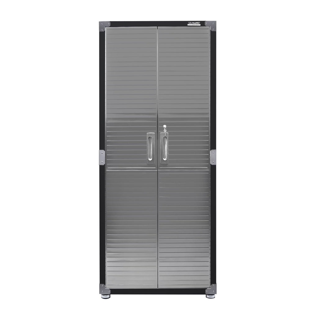 Seville Classics UltraHD? Steel Body Lockable Storage Cabinet Organizer Locker Shelving Unit, Graphite, 30" W x 18" D x 72" H