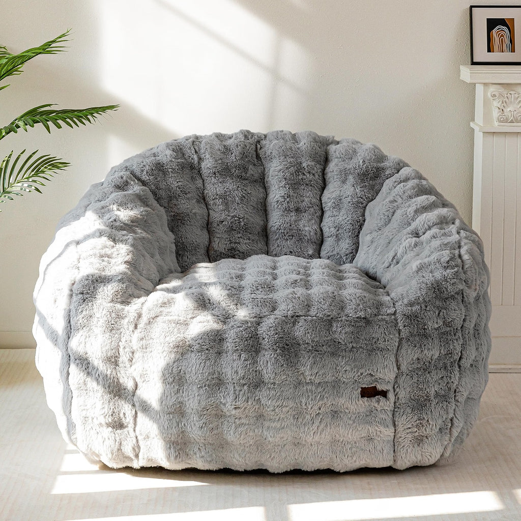 Giant Bean Bag Chair for Adults, Oversized Shell Shape Bean Bag