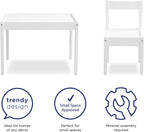 Hunter 3 Piece Kiddy Table and Chair Set, White