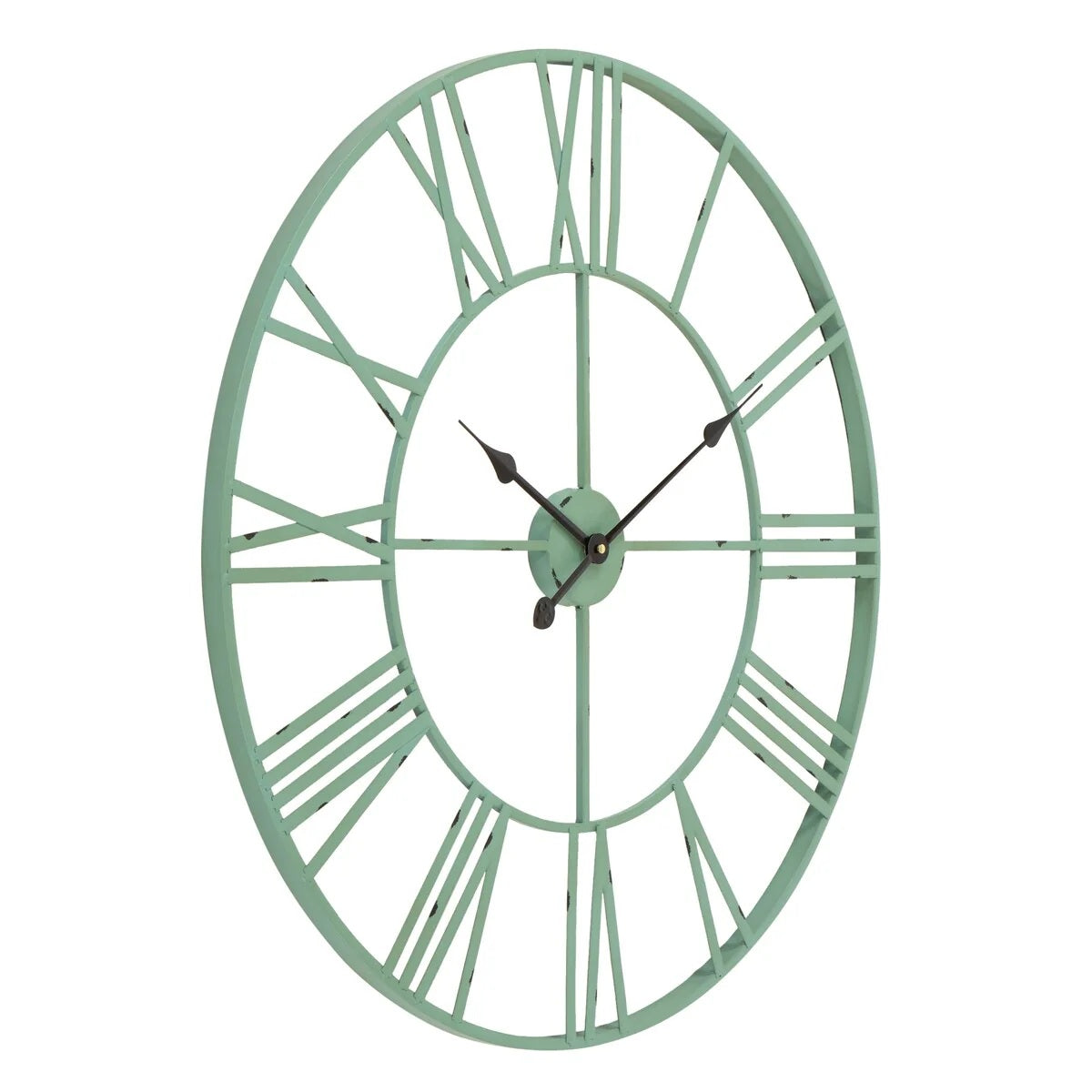 Modern Round Metal Wall Clock, Decorative Circular Hanging Clock for Living Room, Bedroom and Office