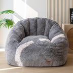 Giant Bean Bag Chair for Adults, Oversized Shell Shape Bean Bag