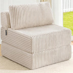 Folding Sofa Bed Convertible 4 in 1 Sleeper Chair Gray Single