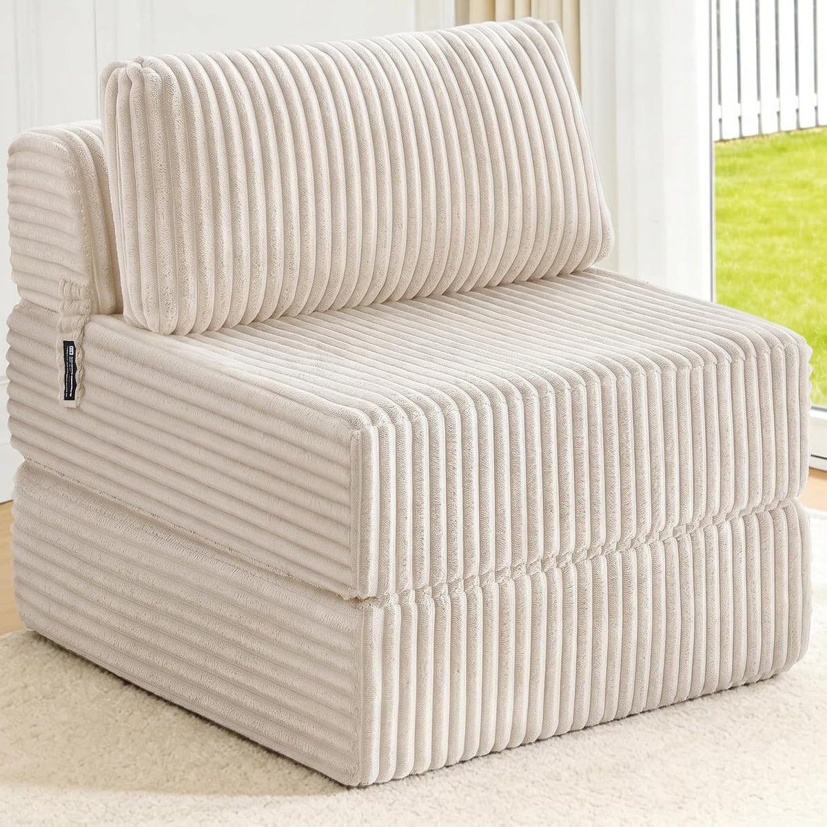Folding Sofa Bed Convertible 4 in 1 Sleeper Chair Gray Single