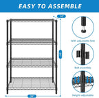 3-Shelf Adjustable Metal Shelf Wire Shelving Storage Rack for Office,Kitchen,Bedroom,Bathroom,Laundry,Pantry Basement,Garage(Chrome,36" L x 14" W x 30" H)