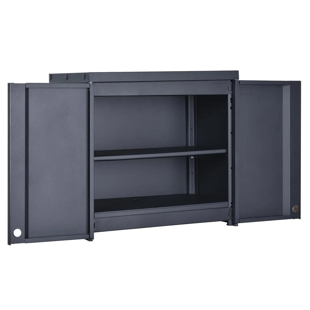 Edsal 28"W x 14"D x 26"H Garage Wall Mount Storage Cabinet, Black