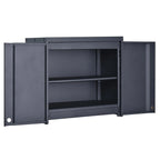 Edsal 28"W x 14"D x 26"H Garage Wall Mount Storage Cabinet, Black