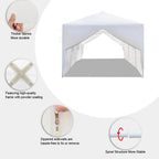 Gazebo Tent for Outside, 10' x 30' Patio Canopy Tent with 8 Side Walls, Heavy Duty Outdoor Party Wedding Tent, Portable Shade Folding Canopy - UV Coated, Waterproof Gazebo Tent, White, L1332