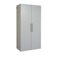 Prepac HangUps Large Storage Cabinet - Immaculate Light Gray 36" Cabinet with Storage Shelves and Doors; Ideal for Bin and General Storage Solutions