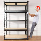Storage Shelves 5 Tier Garage Shelving Heavy Duty Adjustable Garage Shelves, Utility Rack Shelf, Shelving Units for Storage Warehouse Pantry Closet, 35.5" W x 11.9" D x 72" H, 4 Pack