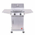 2-Burner Cabinet Style Liquid Propane Gas Grill Stainless Steel Material