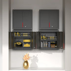 Garage Wall Cabinet, Metal Wall Cabinet with Lockable Doors, 26"  Tall Wall Cabinet with Adjustable Shelf,Garage Storage Cabinets Shelf with Anti-fall Rails for Garage, Storage Room
